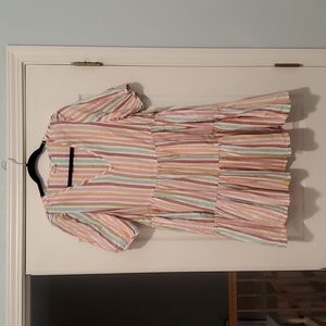NWT Women's Multicolor striped dress. Size large.